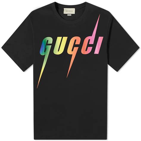 t shirt gucci scritta colorata|gucci t shirt.